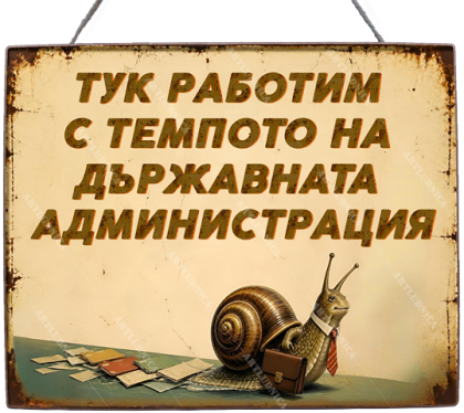 Забавна дървена табела "Бързам - бавно" - Опция за изписване на ваш текст