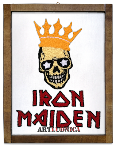 „Iron Maiden“ - пано-картина от прежда – Ръчна изработка