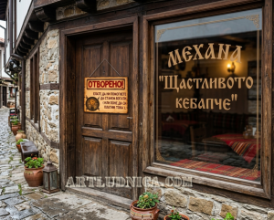 Забавна дървена табела "ОТВОРЕНО - Вариант 3" - Опция за изписване на ваш текст