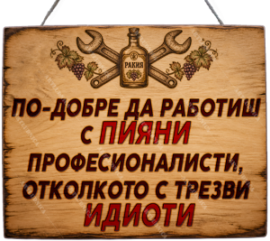 Забавна дървена табела "Право на избор" - Опция за изписване на ваш текст