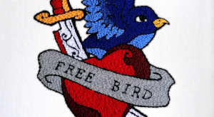 „Free bird“ - пано-картина от прежда – Ръчна изработка