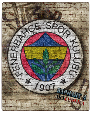 Емблема на футболен клуб Фенербахче – избор от 5 варианта в графити стил
